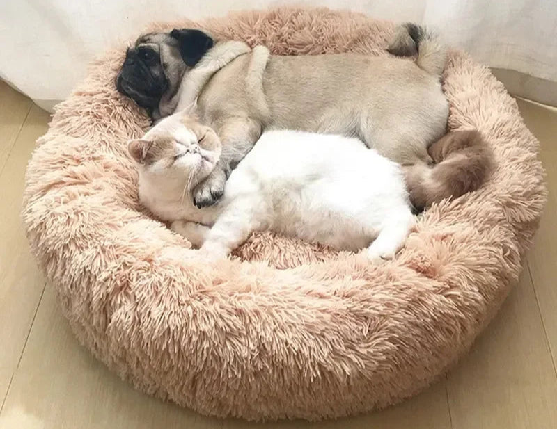Super Soft Pet Cat Bed Plush Full Size Washable Calm Bed Donut Bed Comfortable Sleeping Artifact Suitable for All Kinds of Cats